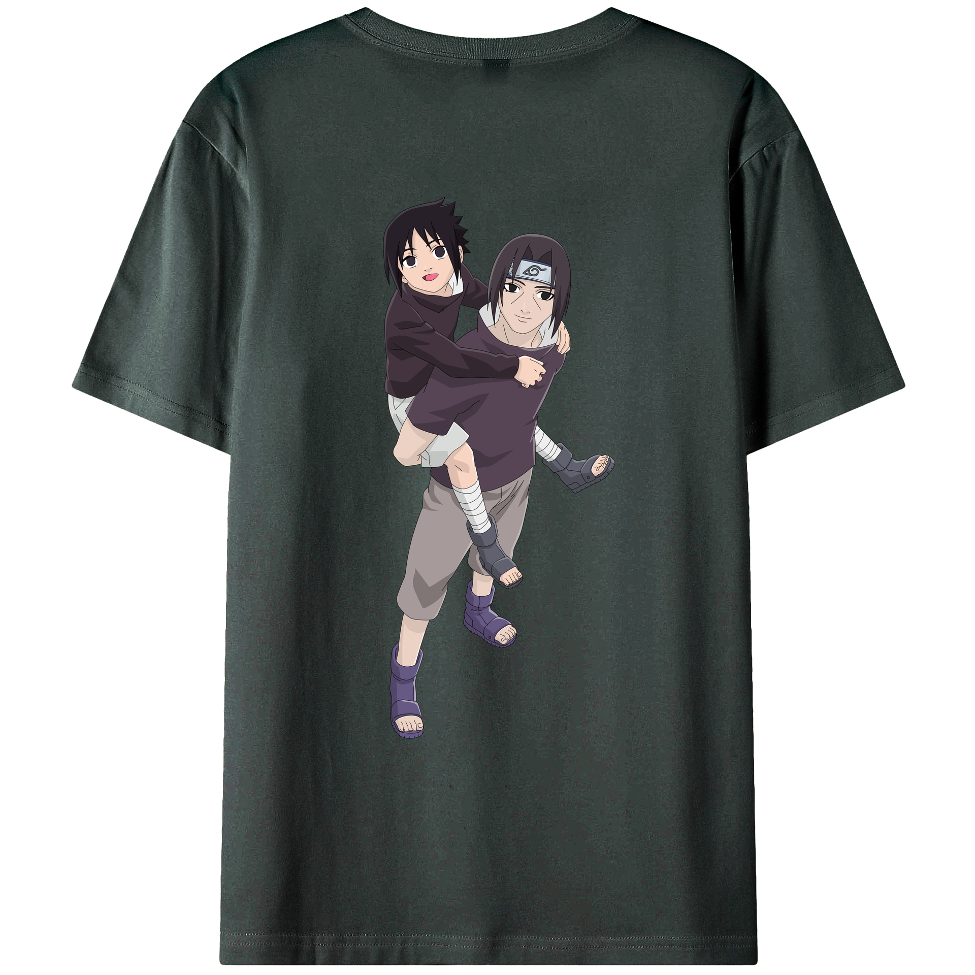 （画像用） NARUTO -ナルト- うちは イタチ Uchiha Itachi 綿100％ メンズ半袖Tシャツ（バックプリント） 通気性